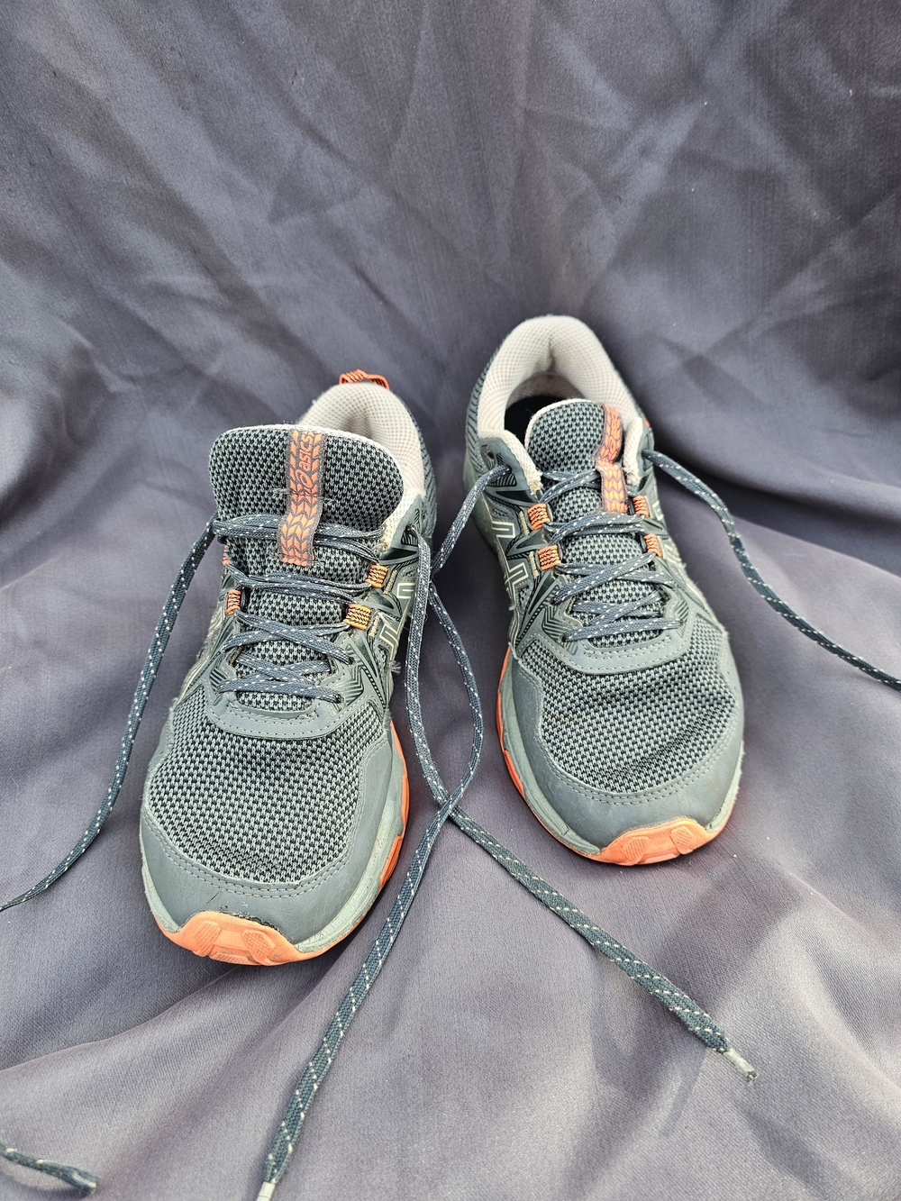 Asics Women's Gray Athletic Sneakers Coral Size 8 Womens Wide Trail Hiking AG